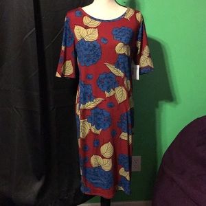 Lularoe hydrangea floral Julia Dress